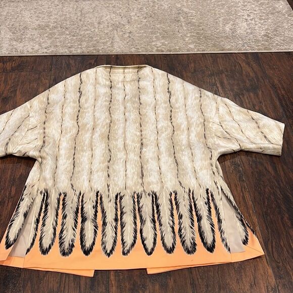 Shamask size 1 women’s size 6 open front cotton blazer with silk lining all over - Picture 10 of 11